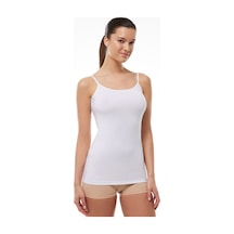 Malabadi Kadın Beyaz Ayarlanabilir Ip Askılı Modal Uzun Atlet 144 Beyaz