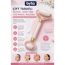 Çift Taraflı Jade Roller Yüz Masaj Aleti Doğal Taş Cilt Bakım Ve Yüz Masaj Rulosu