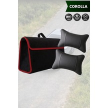 Corolla Uyumlu Bagaj Çantası Siyah Renk Koltuk Yastığı Lüks Model