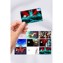 Tengen Toppa Gurren Lagann Kart Kaplama Sticker 8 Adet Çok Renkli