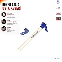 Desa Ahşap Saplı Yekpare Dövme Mavi Usta Keseri Çok Amaçlı Keser