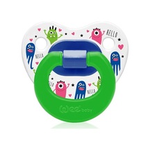 Wee Baby Desenli Damaklı Emzik No:1 0-6 Ay Yeşil 10'li Paket