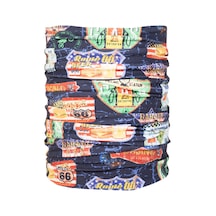 Ride To Love Route 66 Desenli Bandana & Boyunluk