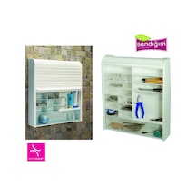 Primanova Panjurlu Çok Amaçlı Kilitli Ecza ve Banyo & Alet Dolabı Beyaz