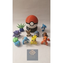 10'lu Pokemon Seti Ve 1 Adet Poke Topu No:1
