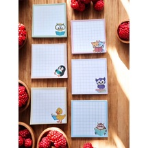 8x8 Desenli 6 Lı Set Memopad Bloknot Planlayıcı Sevimli Hayvanlar Baykuş,penguven,kedi,ördek,yarasa Çok Renkli 8x8 Desenli 6 Lı Set Memopad Bloknot Planlayıcı Sevimli Hayvanlar Baykuş,penguven,kedi,ördek,yarasa Çok Renkli