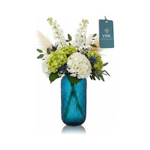 Chacha Home Luxury Petra İthal Cam Vazo 26 Cm Turkuaz