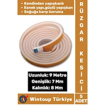 Premium Yapışkanlı Pencere İzolasyon Bantı Rüzgar Soğuk Kesici Cam Yalıtım Süngeri 9 Metre X 5 Adet Diğer