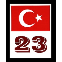 Türkiye Bayraklı Elazığ 23 Plaka Kodu Ön Cam Sticker