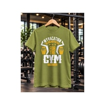 Segungear Gym Vacation Erkek Regular Fit Baskılı Spor Tişört Haki - 931647575 Haki