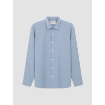 Lcw Vision Mavi Regular Fit Armürlü Erkek Gömlek