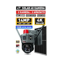 Ids -14mp - 10x Zoom - Solar Kamera - Güneş Ejerjili Kamera - 360 - Güvenlik Kamerası