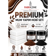 Premium Mum Yapım Hobi Seti - Parafin Wax 500 Gr - 2'li Toz Mum Boyası Seti - Kahverengi, Siyah Bkfabpw5002khs Karışık