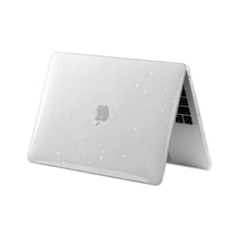 Arabulalaca Apple Uyumlu MacBook Air 13" 2020 A2337 M1 Kılıf Kristal Şeffaf Simli Kılıf