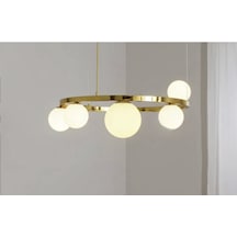 Oliva 5'li Halka Sarkıt Avize Ra-avz- 9145-38-72 Gold