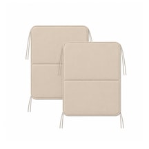 Microcase İple Sabitlemeli Katlanabilir Kamp Sandalyesi Minderi Piknik Outdoor Balıkçılık 40x40 Cm 2 Adet Al5564 Krem