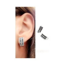Oniks Taşlı 925 Ayar Gümüş Tasarım Küpe N11.73354