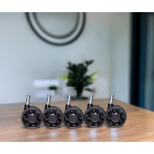 Yıldız Ayak 5 Adet Profosyonel Teker Gri