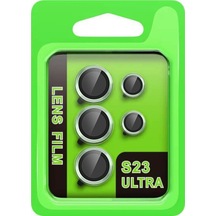 Mey İthalat Samsung Uyumlu Galaxy S23 Ultra Raze Metal Kamera Lens - Yeşil