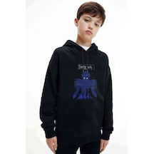 Tshirthane Death Note Baskılı Unisex Çocuk Kapüşonlu Siyah Sweatshirt (528764425) Siyah