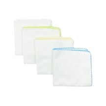 Ekebaby 10'lu Lüx Bebek Penye Mendili 28 x 28 CM Sarı-Mavi Sarı - Mavi