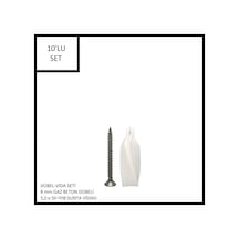 Dübel-vida Seti, Gaz Beton Ytong Dübeli 8 Mm, 5,0x50 Yhb Sunta Vidası, 10 Adet