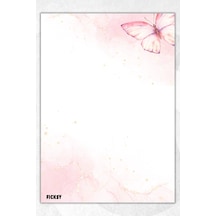A5 Kelebek Bloknot Çizgisiz Defter - 50 Yaprak - Memopad - Notepad - Not Defteri - Not Kağıdı - 2024 Çok Renkli