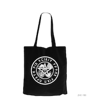 The Witches Pentagram Siyah Kanvas Bez Çanta