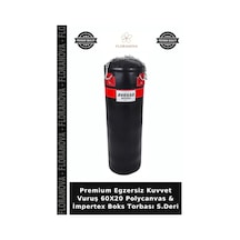 Premium Egzersiz Kuvvet Vuruş 60x20 Polycanvas & İmpertex Boks Torbası S.deri Çok Renkli