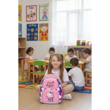 Kız Çocuk Hello Kitty Temalı Anaokulu Sırt Çantası Sevimli Tasarım, Su Geçirmez Ve Hafif Yeni Sezon Pembe