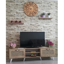 Mobilya Sepeti (Ms 50) Tv Ünitesi Dolabı,Raflı,Seperatörlü Meşe