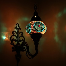 Dekoratif El Yapımı Hediyelik Mozaik Duvar Lambası Osmanlı v2