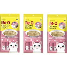Me-O Creamy Treats Çizgili Orkinos Balıklı Sıvı Kedi Ödül Maması 3'lü 4 x 15 G
