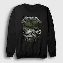 Presmono Unisex Seek And Destroy Metallica Sweatshirt Siyah