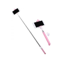 P3 Apple Uyumlu iPhone Android Bluetooth Kumandalı Selfie Çubuğu-pembe