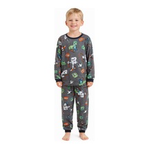 Minecraft Desenli Erkek Çocuk Pijama Takımı