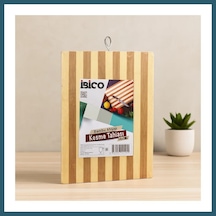 Bezos Bambu Kesme Tahtası 18x28x1.3 Cm Metal Kulplu Ob Çok Renkli