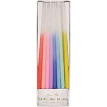 Meri Meri - Rainbow Dipped Tapered Candles - Renkli Mumlar
