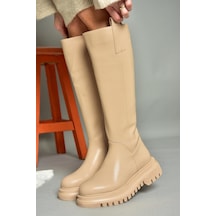 Fox Shoes R312401309 Ten Kalın Tabanlı Kadın Çizme Ten