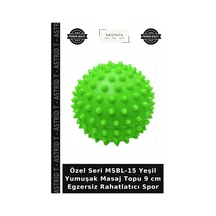 Özel Seri Msbl-15 Yeşil Yumuşak Masaj Topu 9 Cm Egzersiz Rahatlatıcı Spor