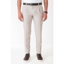 Comfort Fit Rahat Kalıp Pileli Esnek Pamuklu Çizgili Taş Jogger Pantolon P 1218