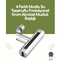 Znv Zenvia Mey İthalat Krom Musluk Başlığı 4'ü 1 Arada Su Çıkışı Kolay Montajlı Znv2025 Cmn Renkli