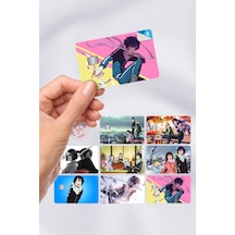 Noragami Kart Kaplama Sticker 8 Adet Çok Renkli