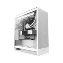 Nzxt H7 Flow Mat Beyaz Cm-h72fw-01 Temperli Cam Atx Bilgisayar Kasası - , Hiç Kullanılmamış