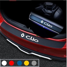 Renault Clio Için Karbon Bagaj Ve Kapı Eşiği Sticker Seti