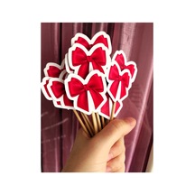 20 Adet Pembe Fiyonk Pasta Kürdanı 5cm Cupcake Pasta Süsü Kurabiye Nişan Söz Kokteyl Bride To Be