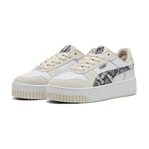 Puma Carina Street Snake Chic 401611 01 Kadın Sneaker Ayakkabı Beyaz Siyah 36-40 Beyaz - Siyah