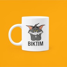 Bıktım Mood Baskılı Porselen Kupa 330ml Beyaz