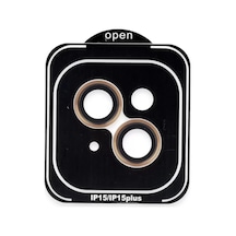 İphone 15 Pvd Metal Kamera Lens - Turuncu