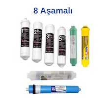 Lg Chem 8 Aşamalı Su Arıtma Cihazı Filtre Seti Inline Filtre + Ro Membran + Mineral Filtre Kapalı Kasa Uyumlu Tam Set 8 Aşamalı Filtre Seti